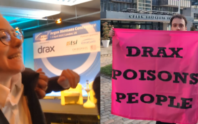 Anti-Drax protestors crash London biomass conference